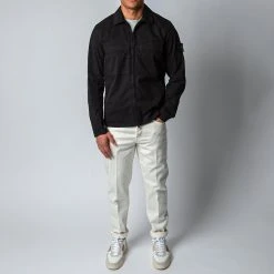 Stone Island COTTON STRETCH OVERSHIRT BLACK -jupiter shop OVERSHIRTSTONEISLAND 1 efaa4a34 7d16 49fb 85bf c6a75e3cdaa6