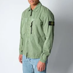 Stone Island COTTON OVERSHIRT SAGE -jupiter shop OVERSHIRTSTONEISLAND 4