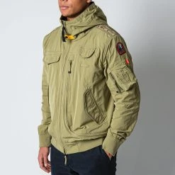 PARAJUMPERS GOBI HOODED BOMBER JACKET GREEN OLIVE -jupiter shop PARAJUMPERSJACKA 3 74a400b9 d07e 4011 b2b1 a5122c6b97fa
