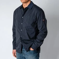 Paul&Shark ECO-NYLON SHIRT BLUE -jupiter shop PAUL SHARKOVERSHIRT 3