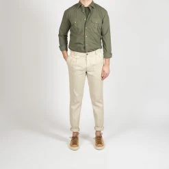 XACUS POPLIN SHIRT WITH BREAST POCKETS GREEN -jupiter shop POPLIN SHIRT WITH BREAST POCKETS GREEN SKJORTA XACUS Jupiter Kungsgatan Norrlandsgatan Stockholm 7