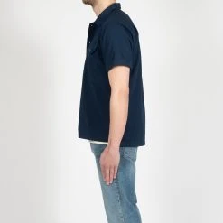 Universal Works POPLIN UTILITY SS SHIRT NAVY -jupiter shop POPLIN UTILITY SS SHIRT NAVY SKJORTA UNIVERSAL WORKS Jupiter Kungsgatan Norrlandsgatan Stockholm 4