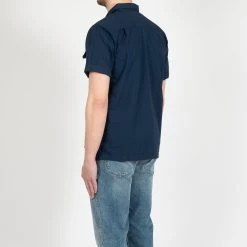 Universal Works POPLIN UTILITY SS SHIRT NAVY -jupiter shop POPLIN UTILITY SS SHIRT NAVY SKJORTA UNIVERSAL WORKS Jupiter Kungsgatan Norrlandsgatan Stockholm 6