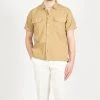 Universal Works POPLIN UTILITY SS SHIRT SAND -jupiter shop POPLIN UTILITY SS SHIRT SAND SKJORTA UNIVERSAL WORKS Jupiter Kungsgatan Norrlandsgatan Stockholm