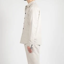 JUPITER X CAVALIERE POSA COTTON LINEN OVERSHIRT GREY -jupiter shop POSA COTTON LINEN OVERSHIRT GREY HYBRIDSKJORTA JUPITER X CAVALIERE Jupiter Kungsgatan Norrlandsgatan Stockholm 4