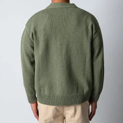 President's HAND EBROIDERY CARDIGAN SAGE -jupiter shop PRESIDENT SCARDIGAN 5