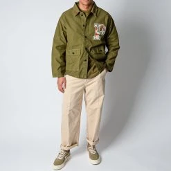 President's SATIN DYED RANGER SWEATER OLIVE -jupiter shop PRESIDENT SJACKA 1
