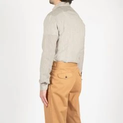 XACUS REDA MERINO LINEN SHIRT BEIGE STRIPE -jupiter shop REDA MERINO LINEN SHIRT BEIGE STRIPE SKJORTA XACUS Jupiter Kungsgatan Norrlandsgatan Stockholm 7
