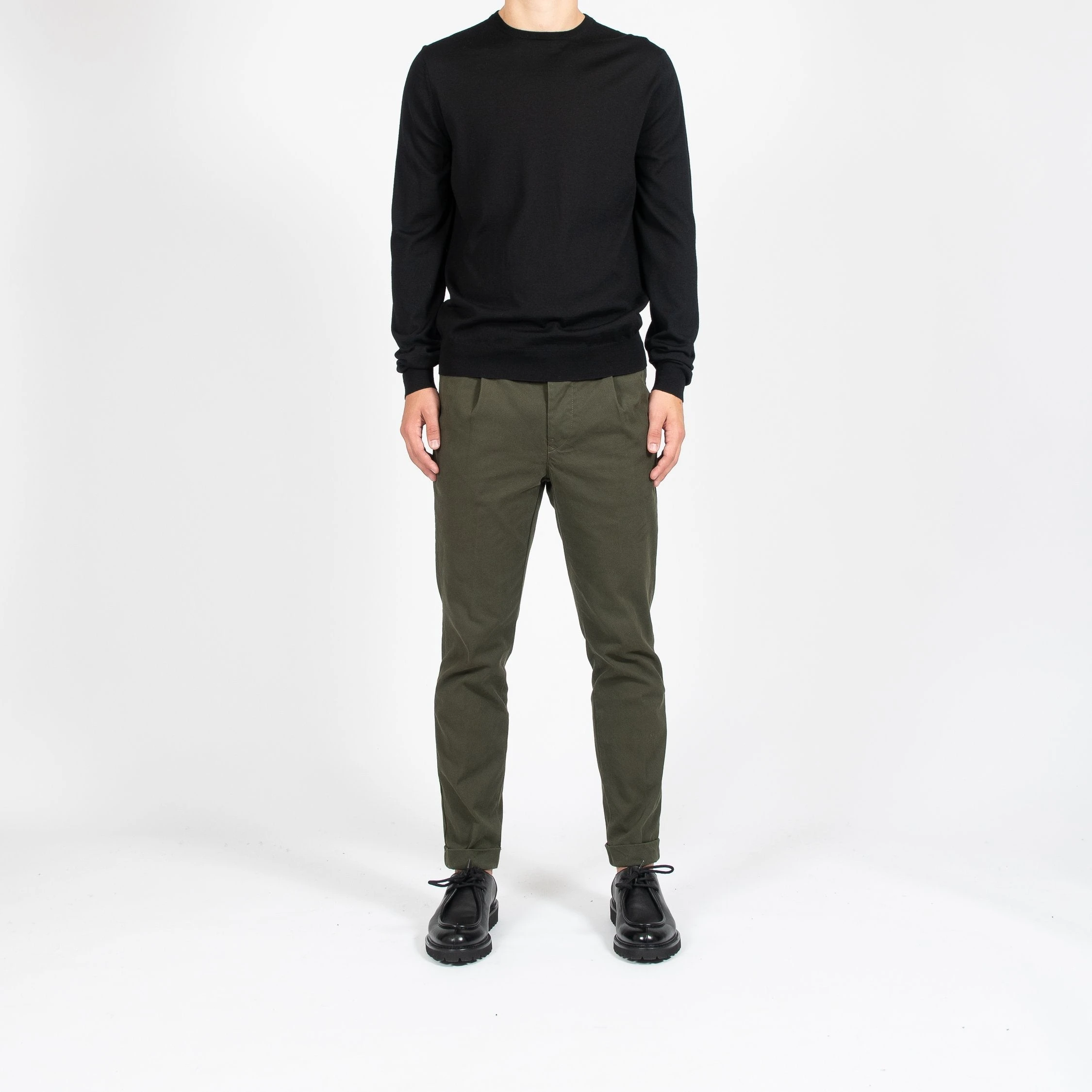 Filippo De Laurentiis ROYAL 120'S MERINO CREWNECK BLACK 9 Filippo De Laurentiis ROYAL 120'S MERINO CREWNECK BLACK - Bild 7