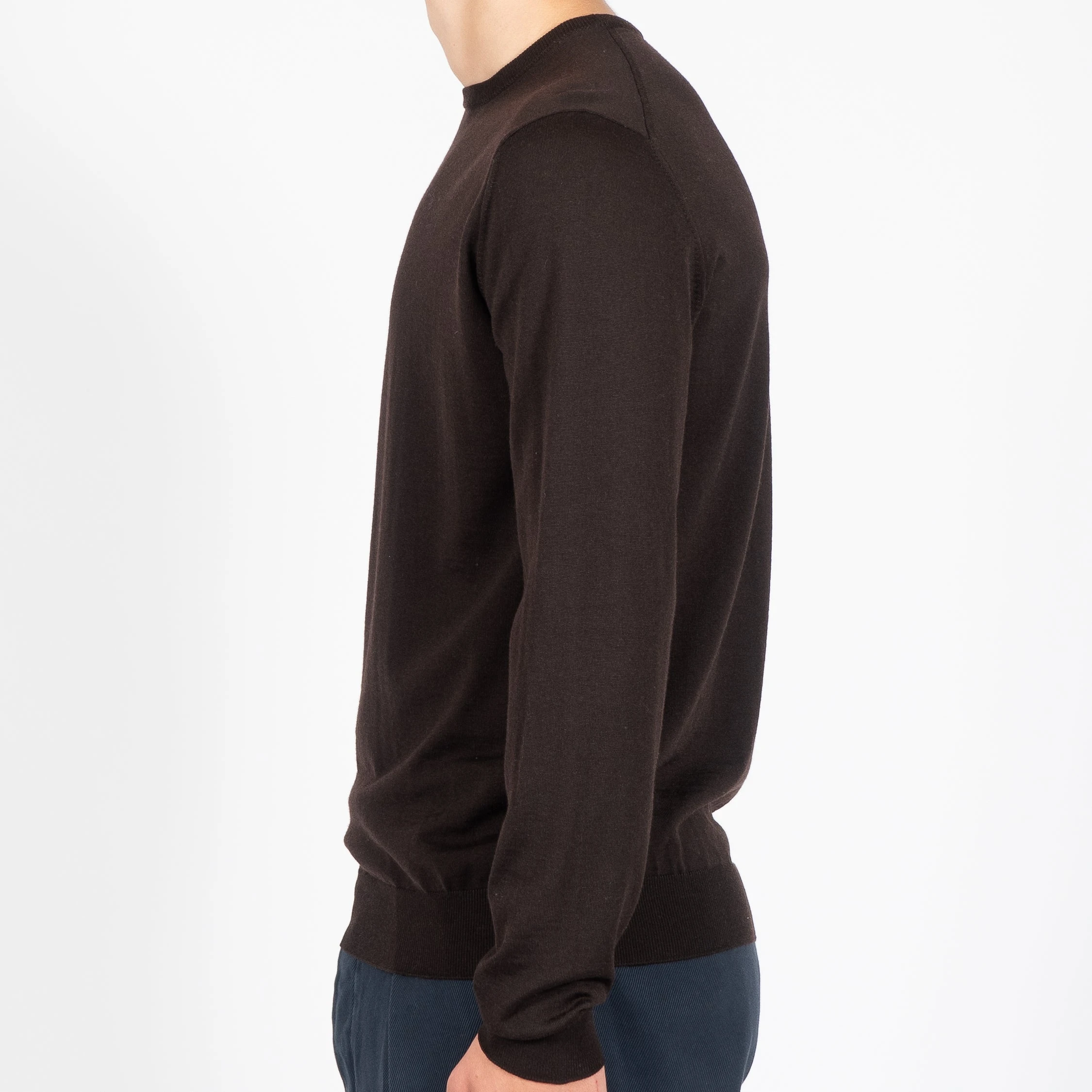 Filippo De Laurentiis ROYAL 120'S MERINO CREWNECK DARK BROWN 7 Filippo De Laurentiis ROYAL 120'S MERINO CREWNECK DARK BROWN - Bild 5