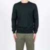 Filippo De Laurentiis ROYAL 120'S MERINO CREWNECK DARK GREEN -jupiter shop ROYAL 120S MERINO CREWNECK DARK GREEN TROJA FILIPPO DE LAURENTIIS Jupiter Kungsgatan Norrlandsgatan Stockholm