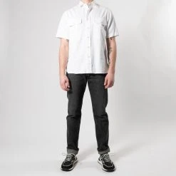 XACUS SHORT SLEEVE SHIRT WITH POCKETS WHITE -jupiter shop SHORT SLEEVE SHIRT WITH POCKETS WHITE SKJORTA XACUS Jupiter Kungsgatan Norrlandsgatan Stockholm 9