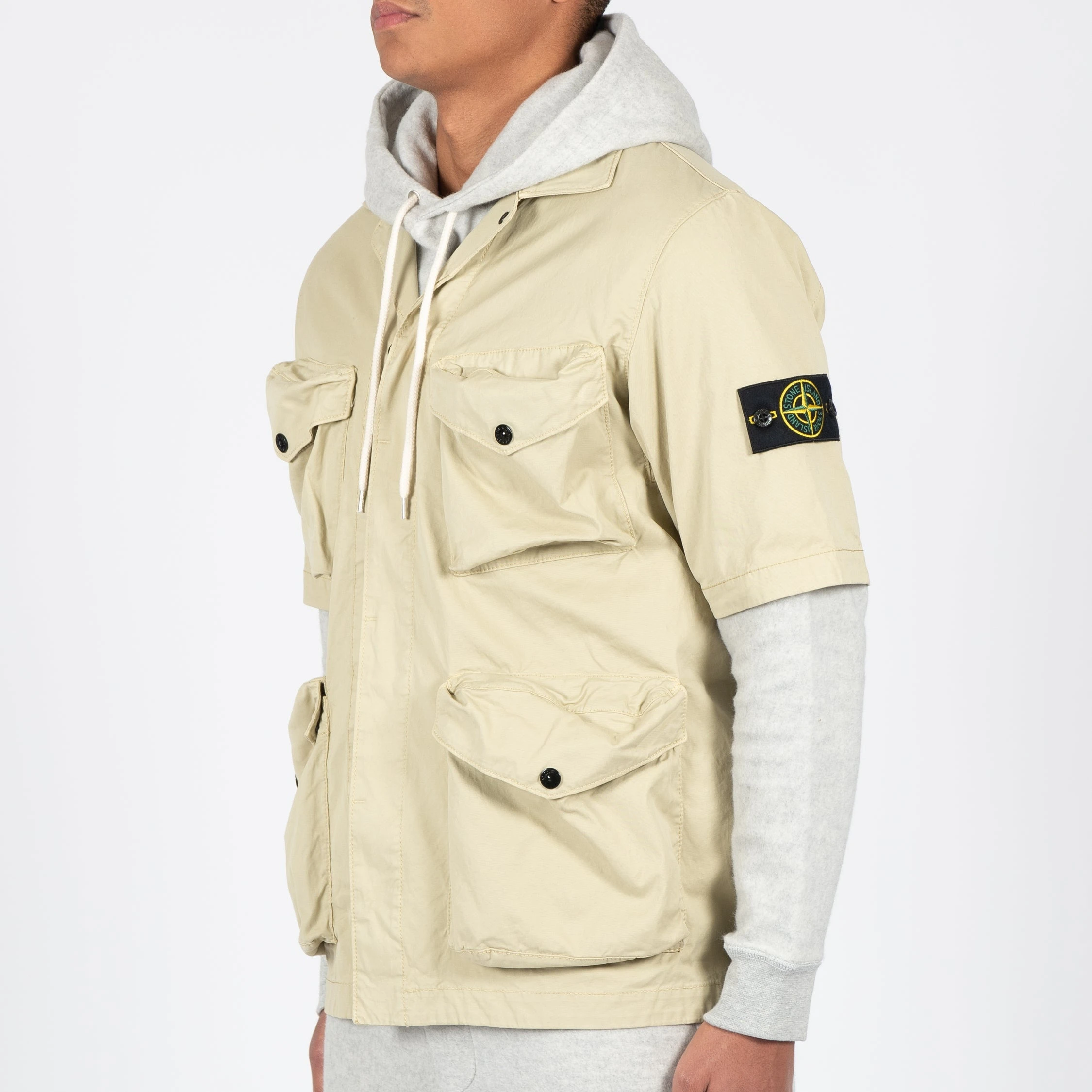 Stone Island SHORT SLEEVED OVERSHIRT BEIGE 4 Stone Island SHORT SLEEVED OVERSHIRT BEIGE - Bild 2