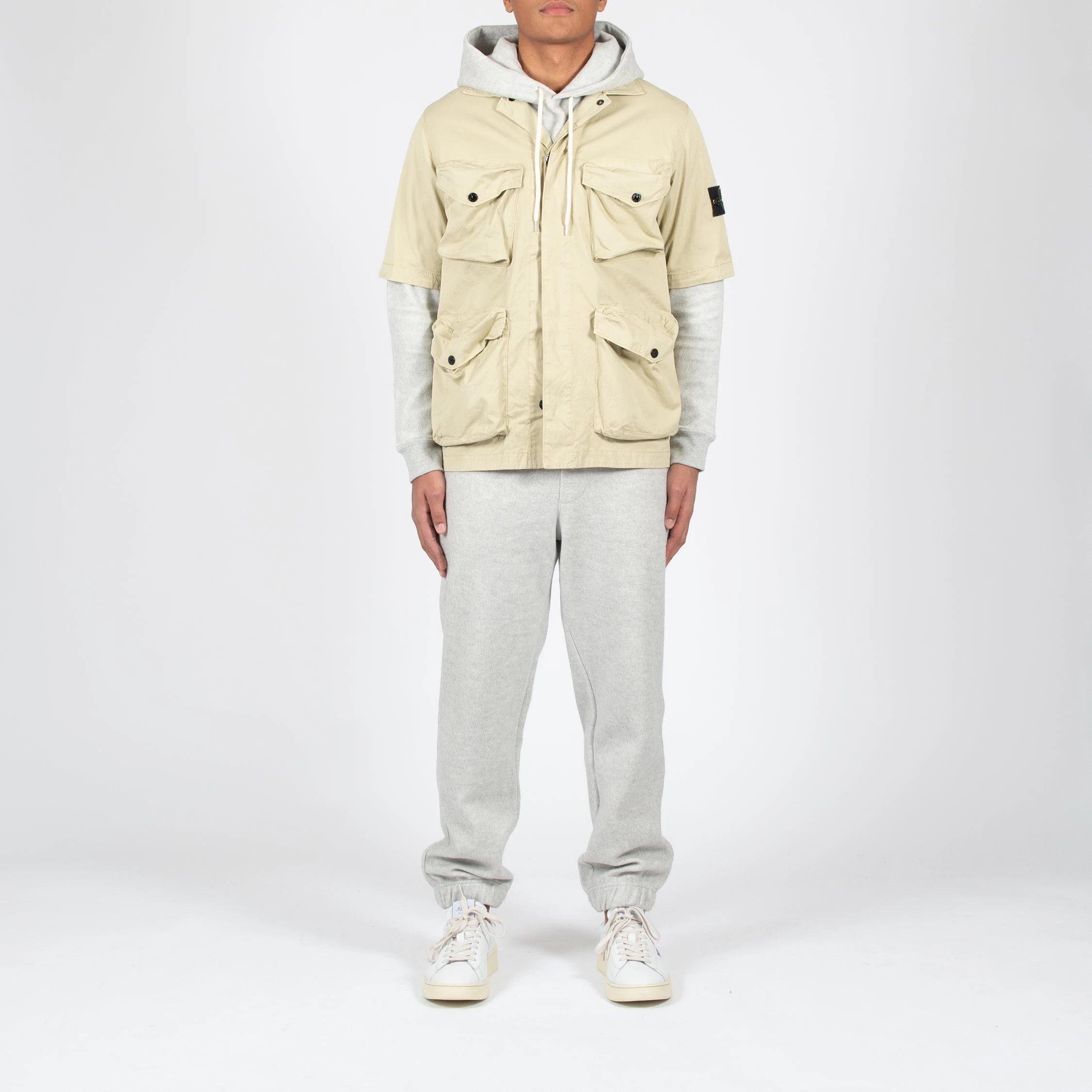 Stone Island SHORT SLEEVED OVERSHIRT BEIGE 5 Stone Island SHORT SLEEVED OVERSHIRT BEIGE - Bild 3