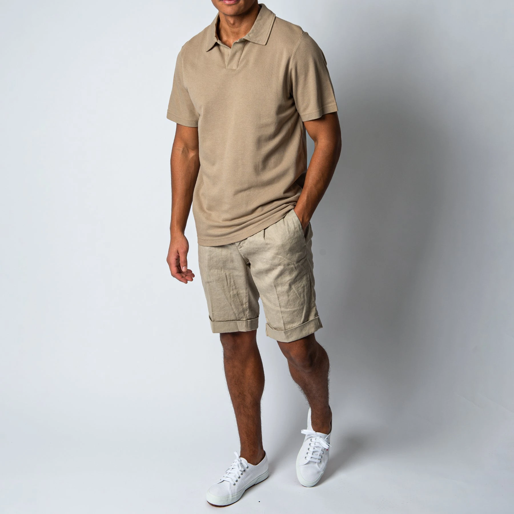 MASON'S MILANO 1 PINCE SHORTS KHAKI 8 MASON'S MILANO 1 PINCE SHORTS KHAKI - Bild 6