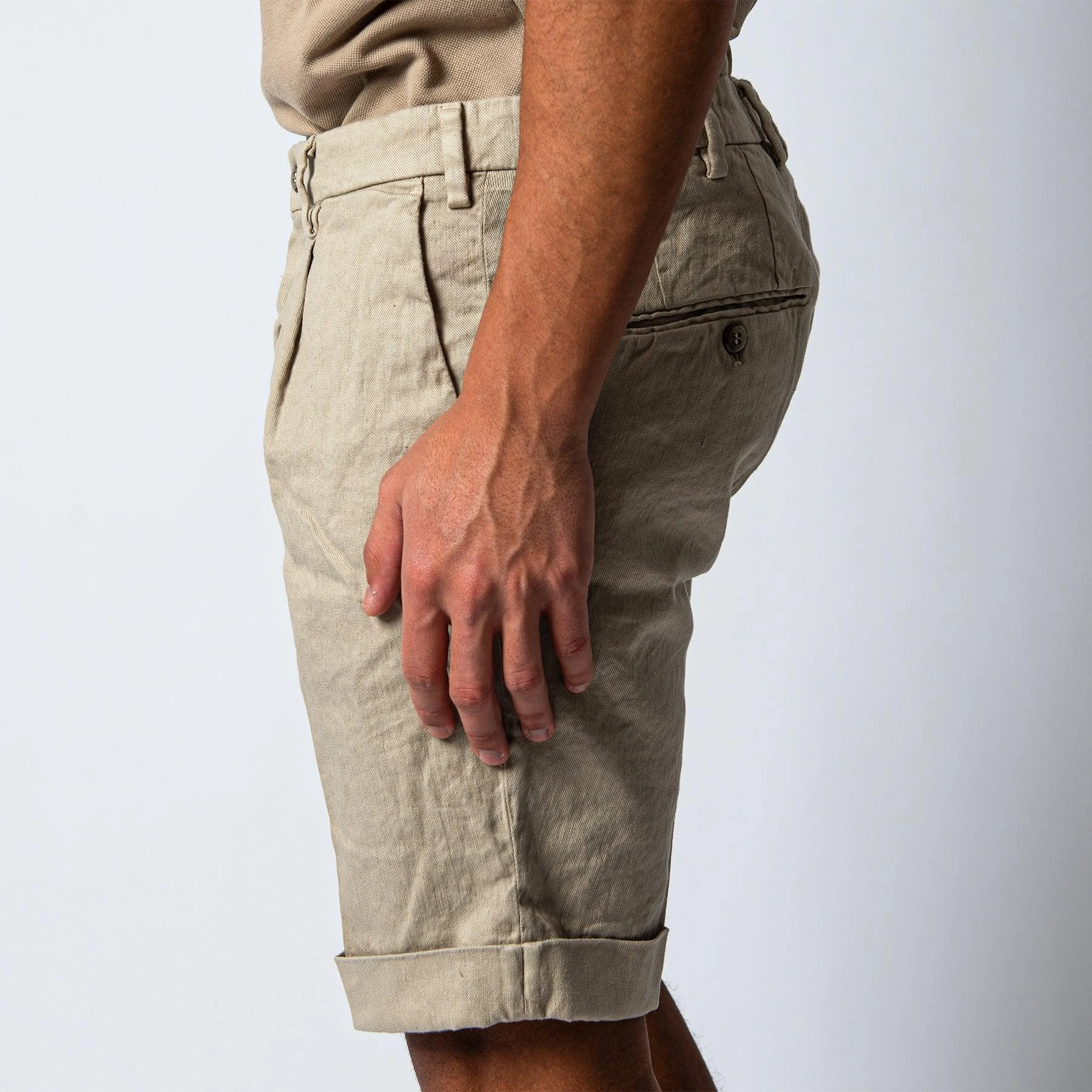 MASON'S MILANO 1 PINCE SHORTS KHAKI 5 MASON'S MILANO 1 PINCE SHORTS KHAKI - Bild 3