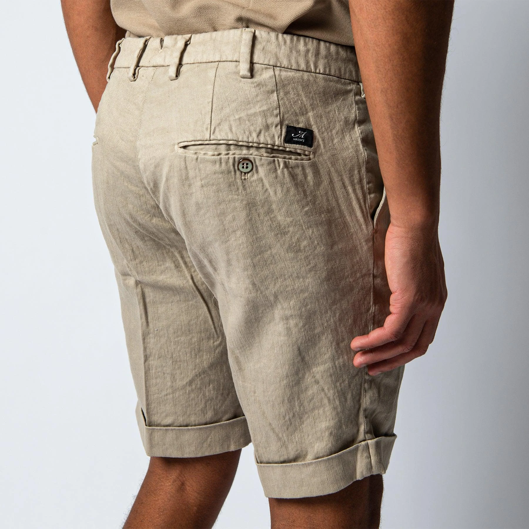 MASON'S MILANO 1 PINCE SHORTS KHAKI 6 MASON'S MILANO 1 PINCE SHORTS KHAKI - Bild 4