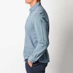 ADVERB JERSEY PIQUE SHIRT JEANS -jupiter shop SKJORTAADVERB 5