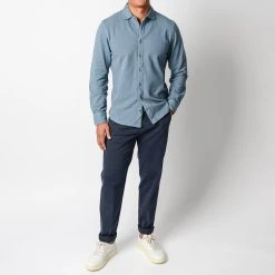 ADVERB JERSEY PIQUE SHIRT JEANS -jupiter shop SKJORTAADVERB 8