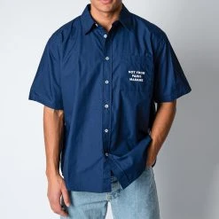 Drole De Monsieur LA CHEMISE SLOGAN NAVY