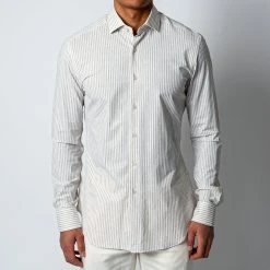 XACUS ACTIVE SHIRT BEIGE STRIPE