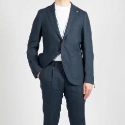 JUPITER X CAVALIERE SOLBIATI PATCH POCKET BLAZER NAVY