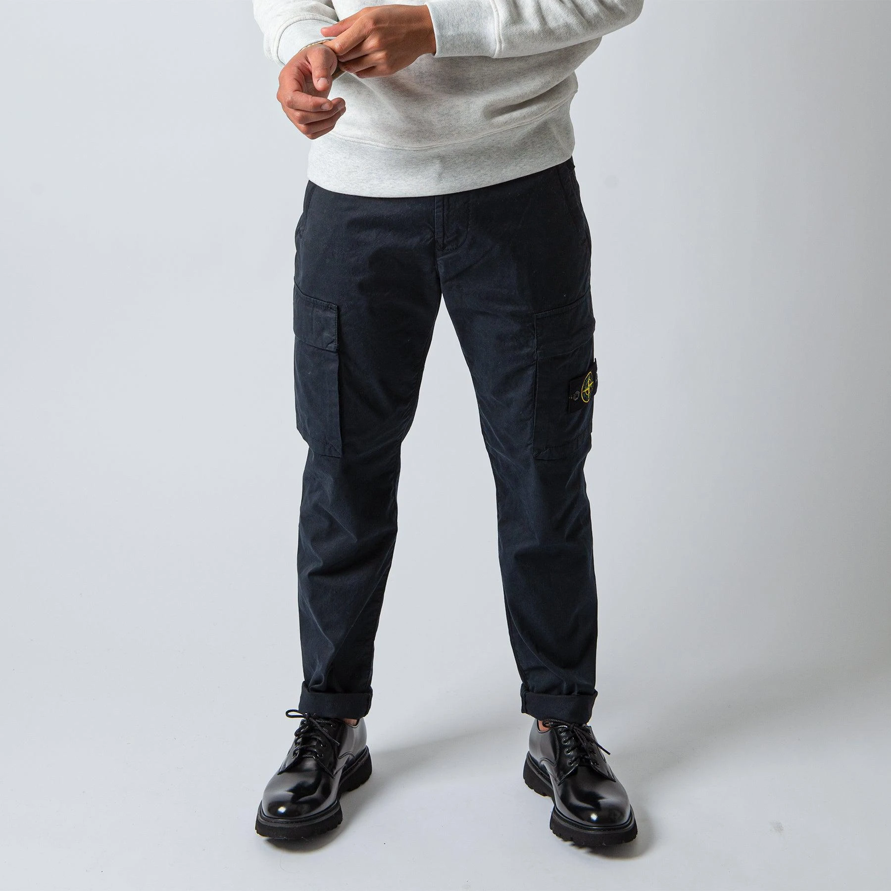 Stone Island COTTON CARGO PANTS NAVY BLUE 3 Stone Island COTTON CARGO PANTS NAVY BLUE