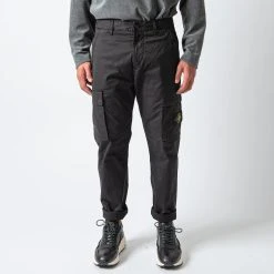 Stone Island COTTON CARGO PANTS BLACK