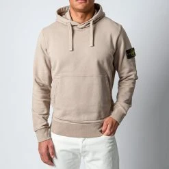 Stone Island COTTON HOODIE SWEATER DOVE GREY