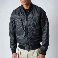 Stone Island GIUBBOTTO PACKABLE MICRO YARN JACKET BLACK