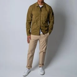 Stone Island COTTON STRETCH OVERSHIRT DARK BEIGE -jupiter shop STONEISLANDOVERSHIRT 1 2d92bbc0 c75a 49d6 a253 eb8a25dc8279
