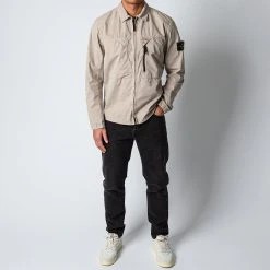 Stone Island COTTON OVERSHIRT DOVE GREY -jupiter shop STONEISLANDOVERSHIRT 1 b7bbe4f1 98fa 49c9 9edd 4b4dcefe0c3c