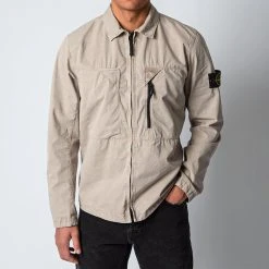 Stone Island COTTON OVERSHIRT DOVE GREY