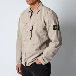 Stone Island COTTON OVERSHIRT DOVE GREY -jupiter shop STONEISLANDOVERSHIRT 3 f2f4d77c 967f 42c5 a5b2 683d63015db5