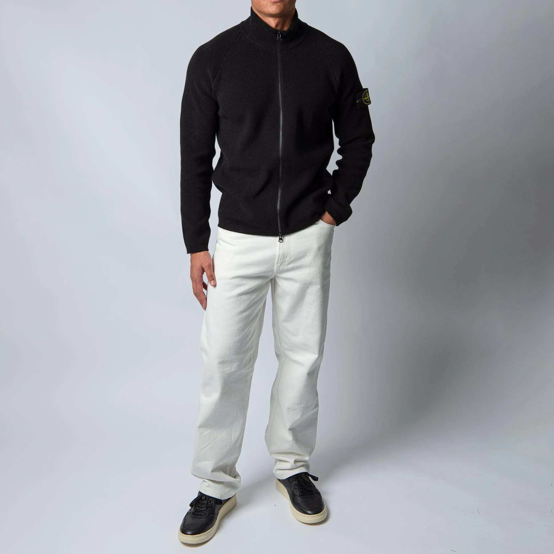 Stone Island MAGLIA KNITTED ZIP SWEATER BLACK 8 Stone Island MAGLIA KNITTED ZIP SWEATER BLACK - Bild 6