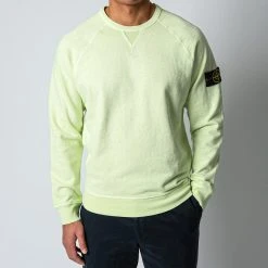 Stone Island FELPA KNITTED MIX SWEATER LIGHT GREEN