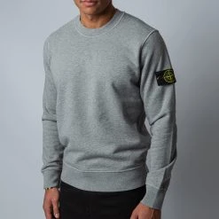 Stone Island CREWNECK SWEATER MELANGE GREY -jupiter shop STONEISLANDTROJA 3