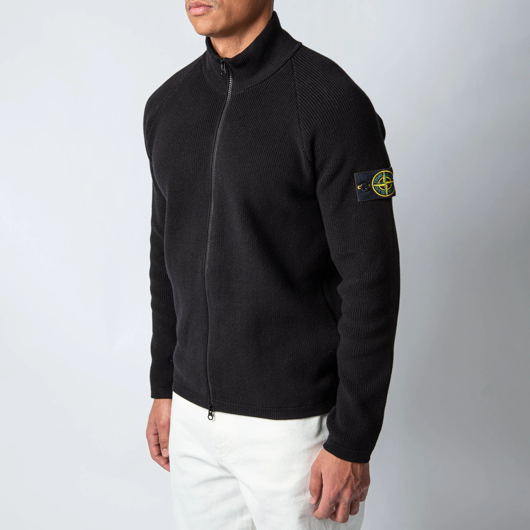 Stone Island MAGLIA KNITTED ZIP SWEATER BLACK 4 Stone Island MAGLIA KNITTED ZIP SWEATER BLACK - Bild 2