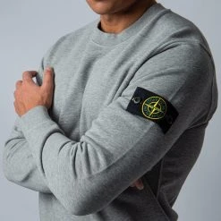 Stone Island CREWNECK SWEATER MELANGE GREY -jupiter shop STONEISLANDTROJA 7