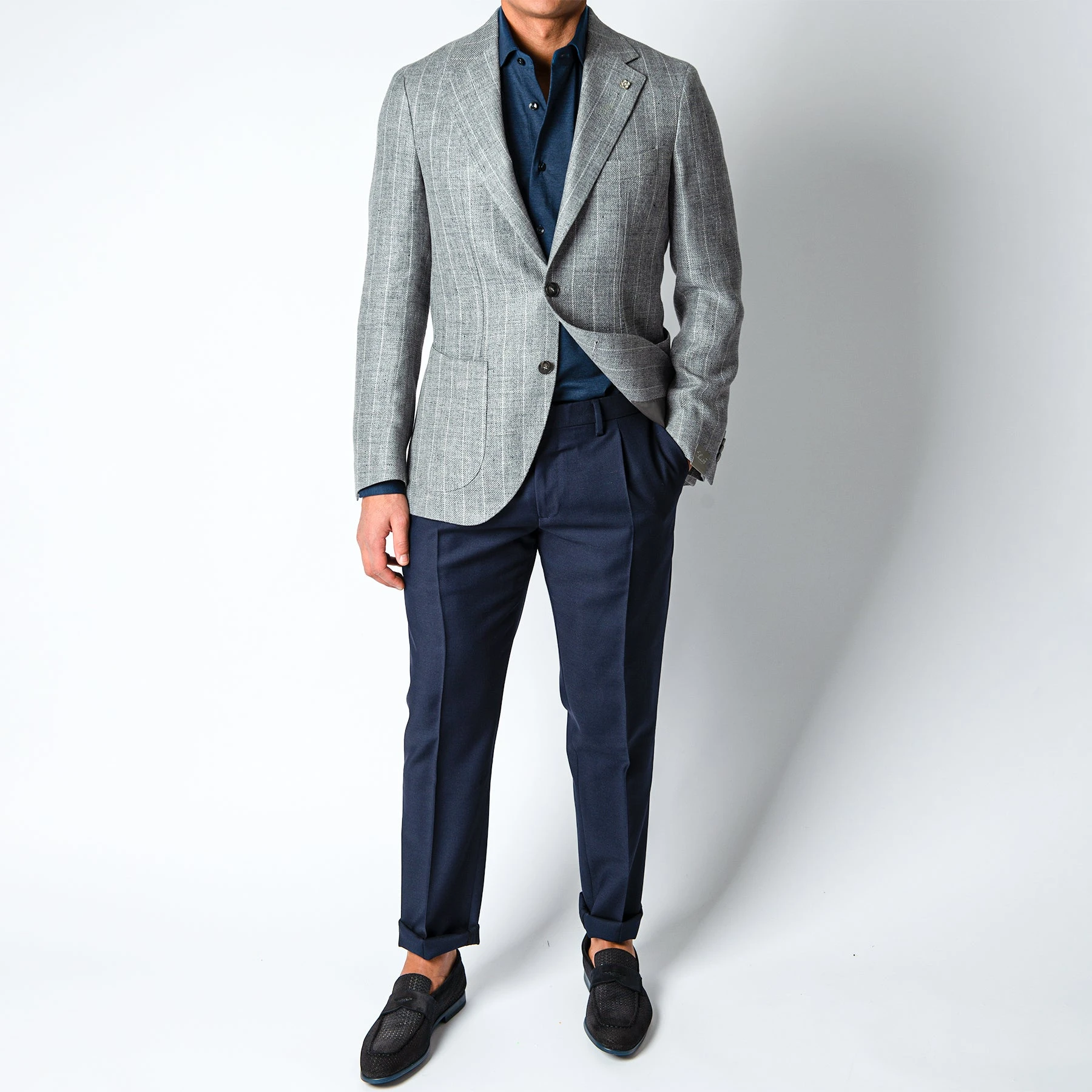 STUDIO 73 JAQUES PATCH POCKET BLAZER GREY 9 STUDIO 73 JAQUES PATCH POCKET BLAZER GREY - Bild 7