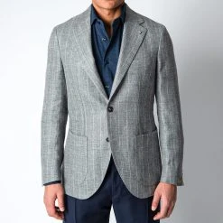 STUDIO 73 JAQUES PATCH POCKET BLAZER GREY