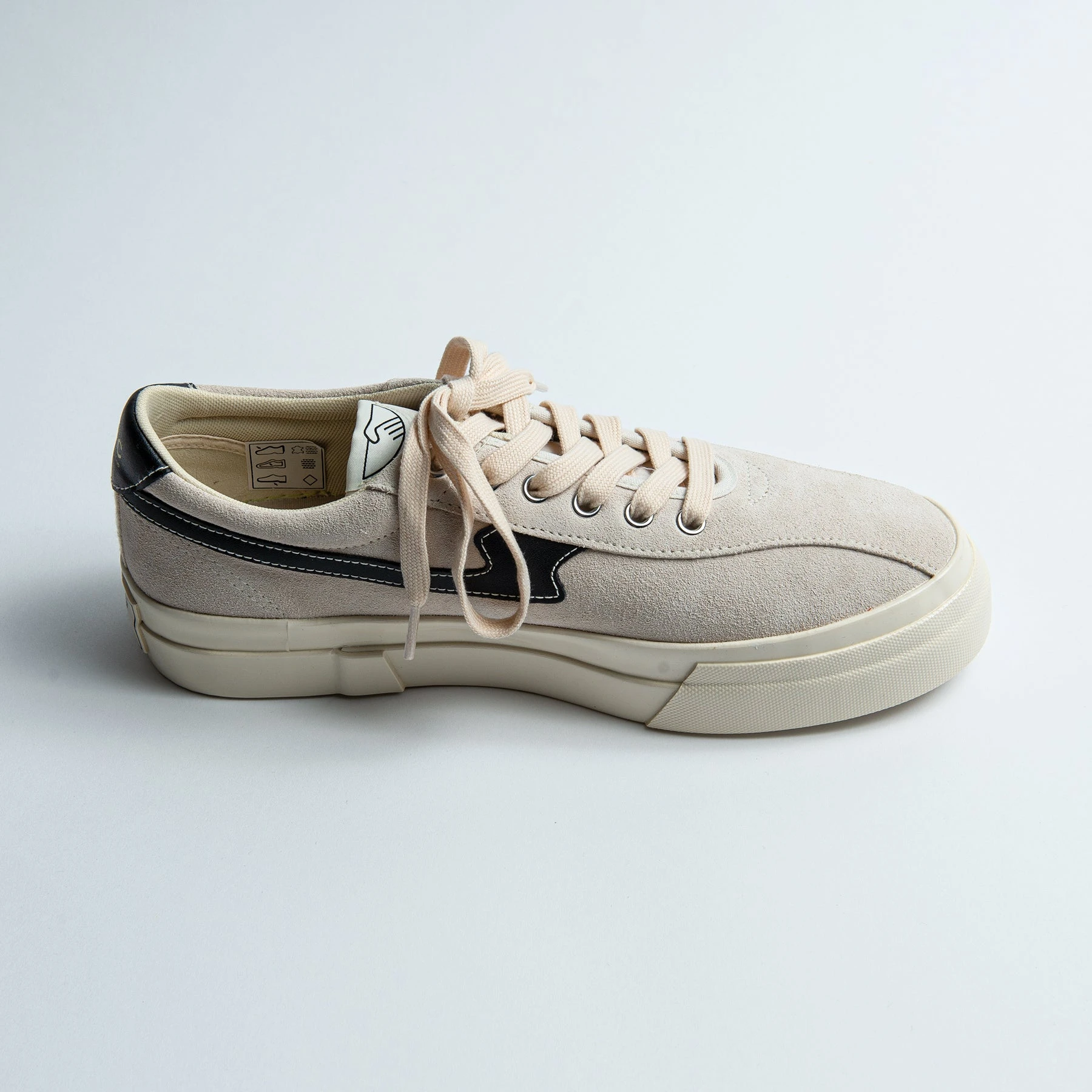 Stepney Workers Club DELLOW S-STRIKE SUEDE SNEAKER ECRU/BLACK 2 Stepney Workers Club DELLOW S-STRIKE SUEDE SNEAKER ECRU/BLACK