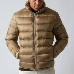 TEN C DOWN LINER WITH POCKETS BEIGE