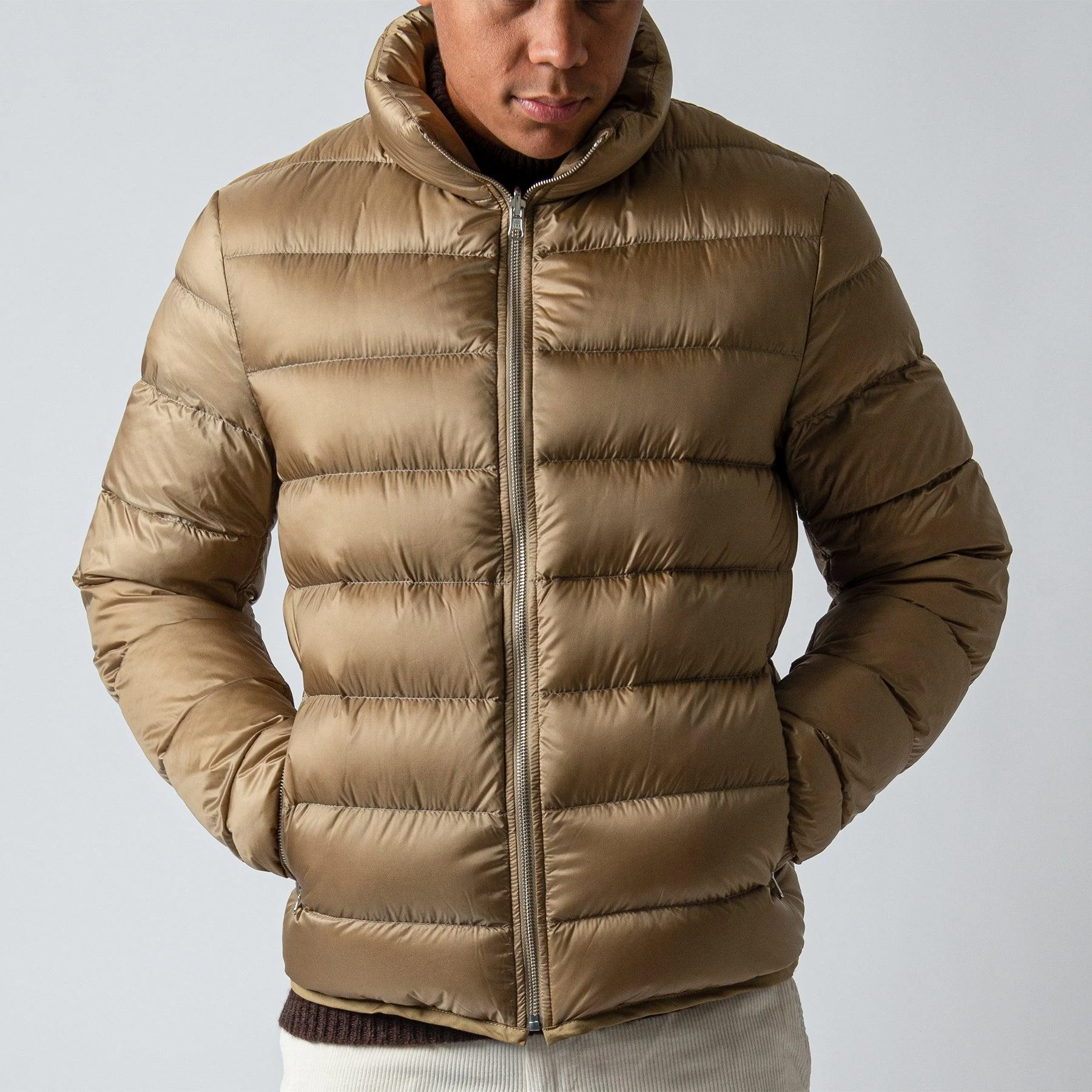 TEN C DOWN LINER WITH POCKETS BEIGE 3 TEN C DOWN LINER WITH POCKETS BEIGE