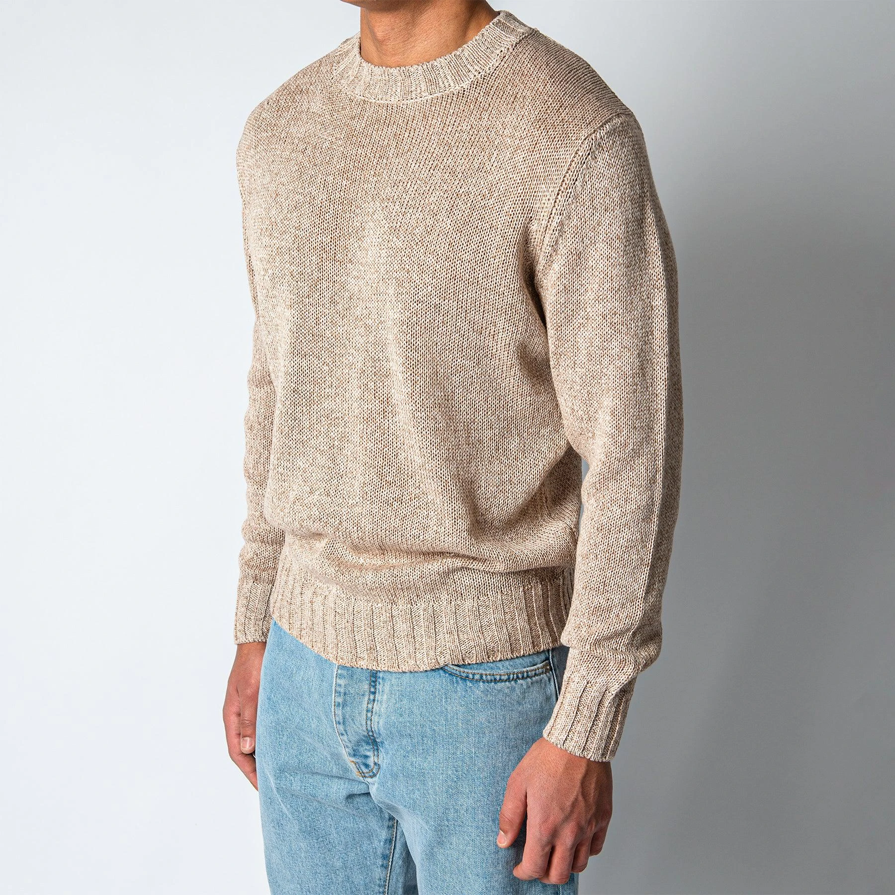 Filippo De Laurentiis KNITTED COTTON SWEATER TAUPE 4 Filippo De Laurentiis KNITTED COTTON SWEATER TAUPE - Bild 2