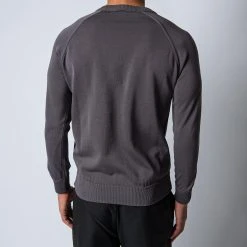 Filippo De Laurentiis LUXURY CREPED COTTON SWEATER CONCRETE -jupiter shop TROJAFILIPPODELAURENTIIS 4 769c12b7 cbda 4b25 b00b 60c83ed074ef