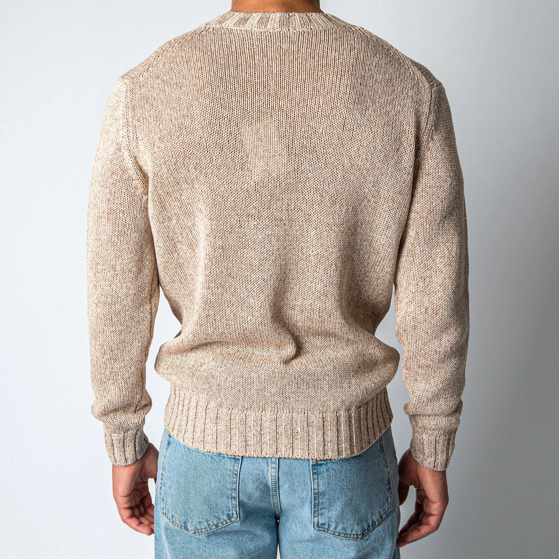 Filippo De Laurentiis KNITTED COTTON SWEATER TAUPE 7 Filippo De Laurentiis KNITTED COTTON SWEATER TAUPE - Bild 5