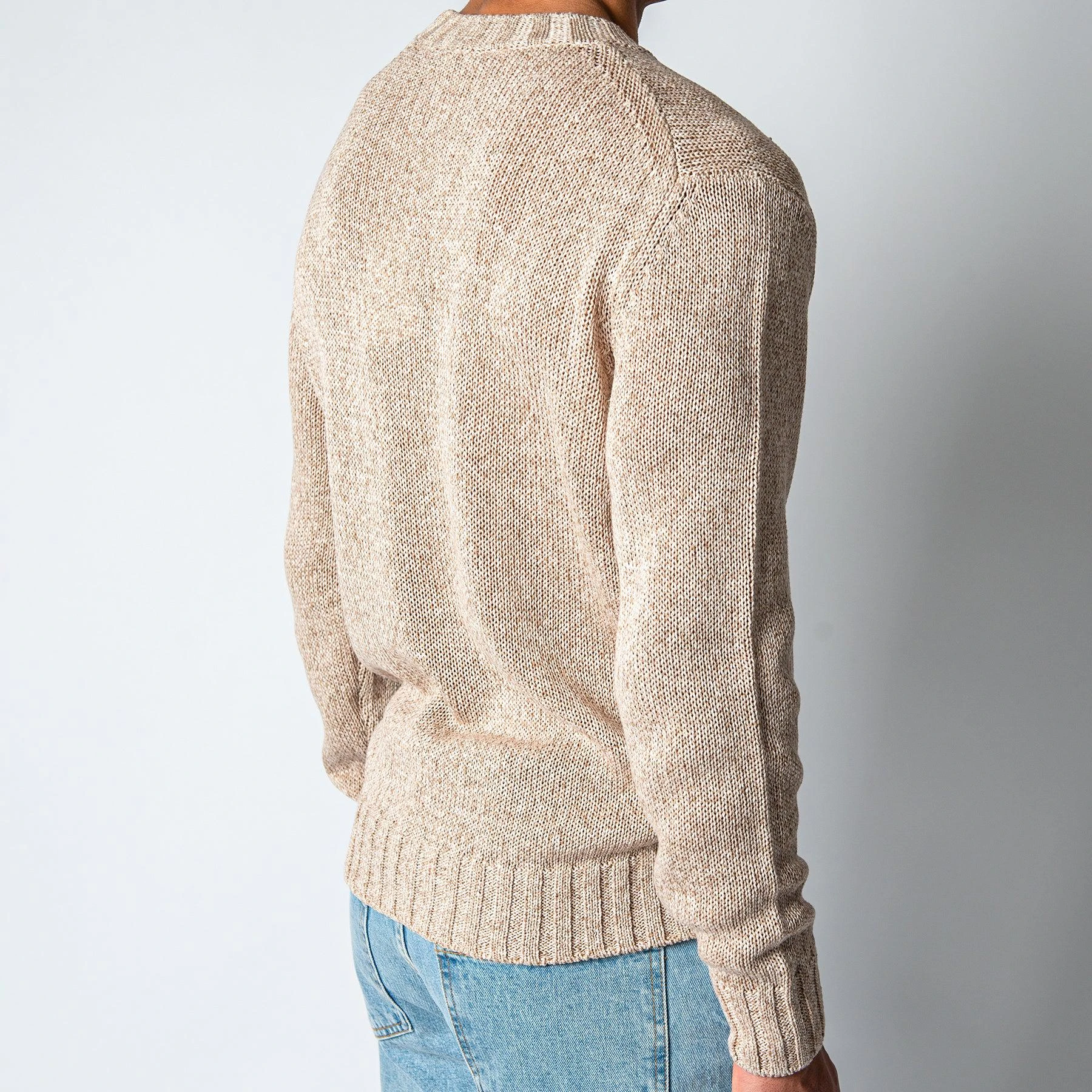 Filippo De Laurentiis KNITTED COTTON SWEATER TAUPE 6 Filippo De Laurentiis KNITTED COTTON SWEATER TAUPE - Bild 4