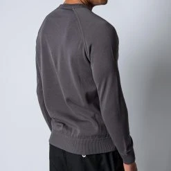 Filippo De Laurentiis LUXURY CREPED COTTON SWEATER CONCRETE -jupiter shop TROJAFILIPPODELAURENTIIS 6 6b7dc60d a156 4cd6 847f 4ce34ccca5fe