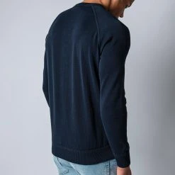 Filippo De Laurentiis LUXURY CREPED COTTON SWEATER NAVY -jupiter shop TROJAFILIPPODELAURENTIIS 6 d7720b07 2fd8 45c6 b6d8 9db9f3e0a0ff